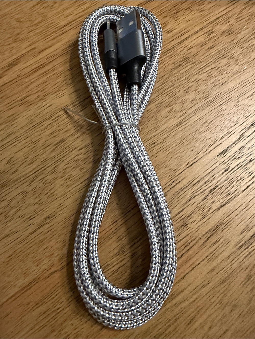 5ft Braided USB Charging lightening Cable — Silver